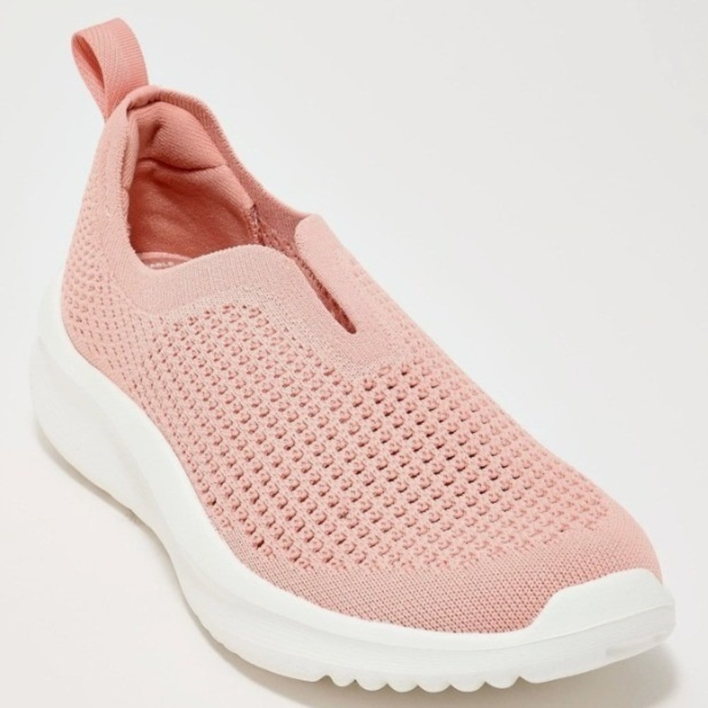 Clarks Cloudsteppers Slip Ons Womens 7.5 Dusty Pink Solevana Knit Casual A721587